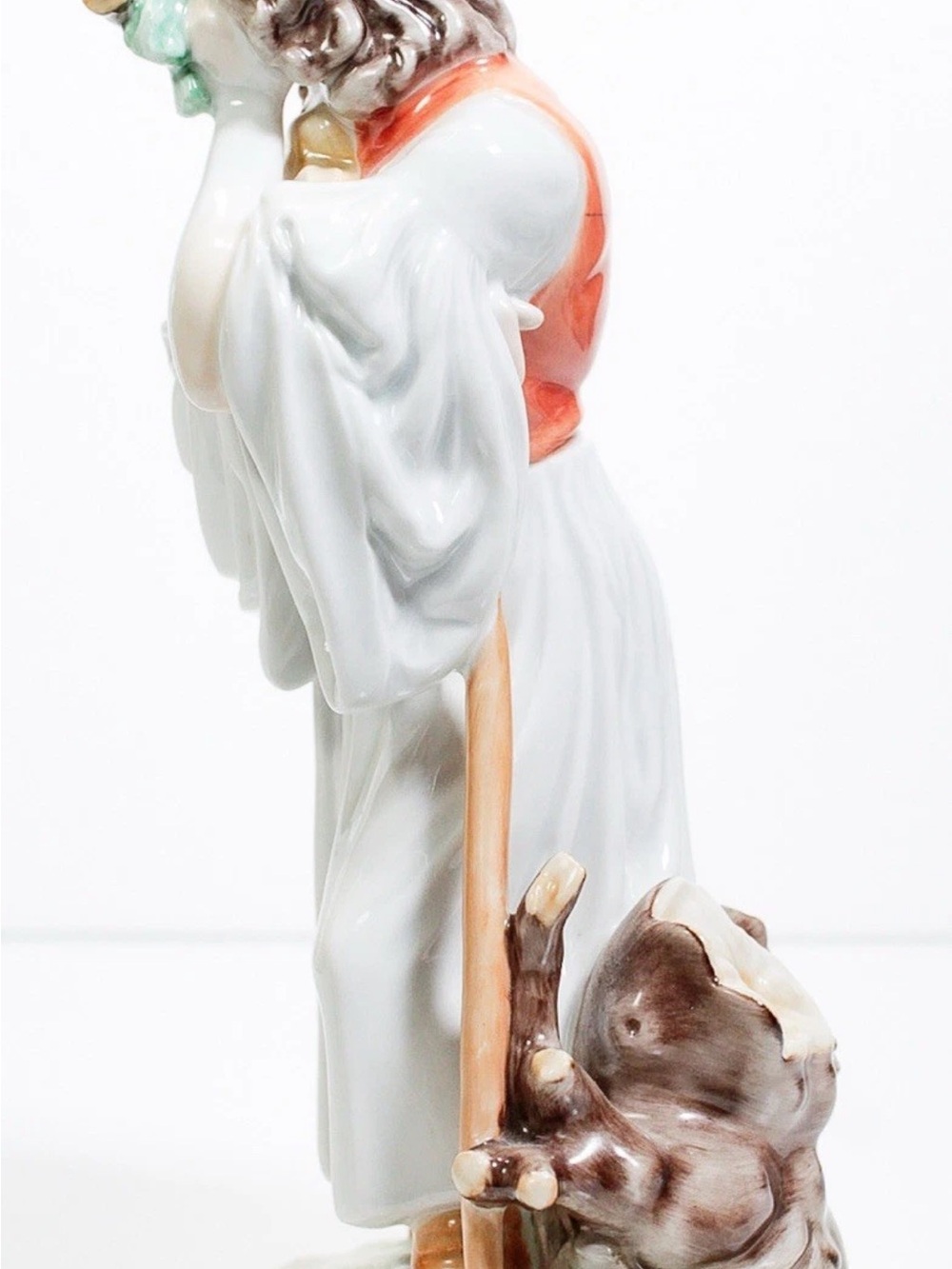 Herend Hungary VintagePorcelain Figurine Handpainted mournful Shepherd - Picture 10 of 16